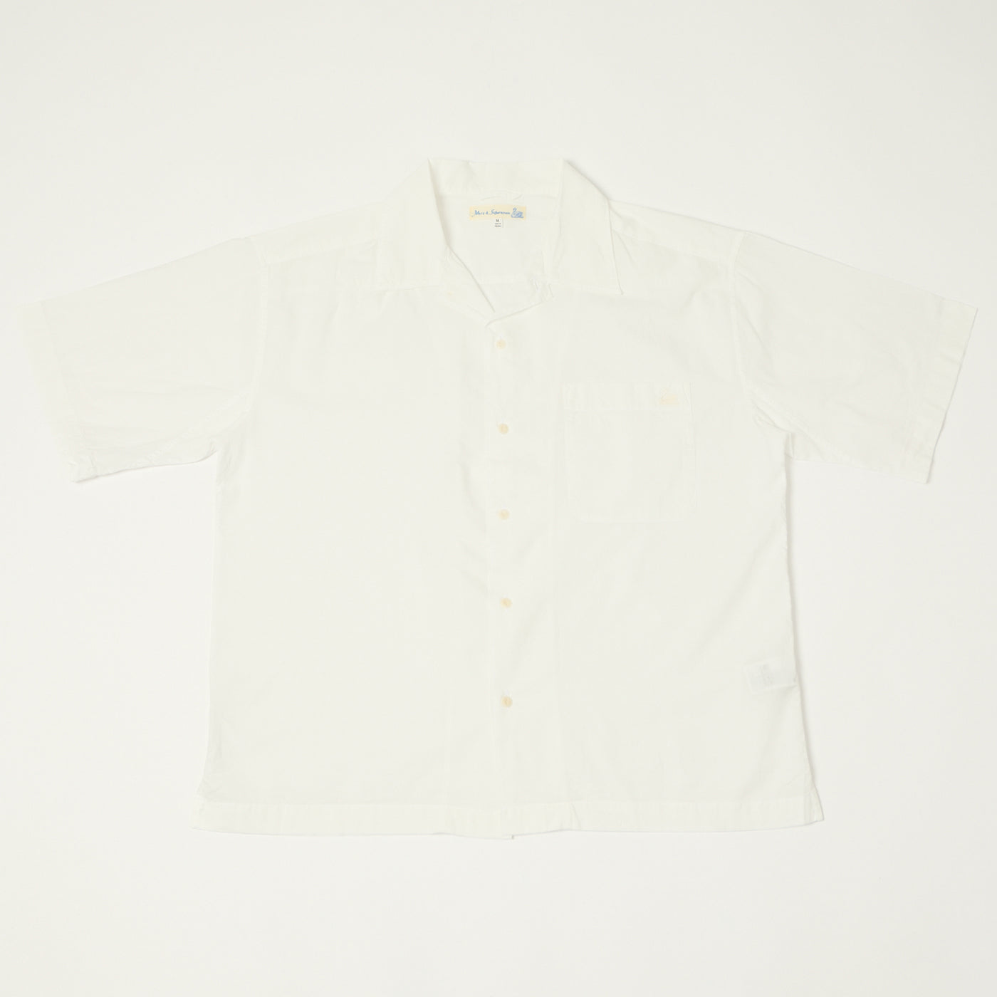 Merz b. Schwanen 'Good Basics' Poplin Short Sleeve Shirt - White