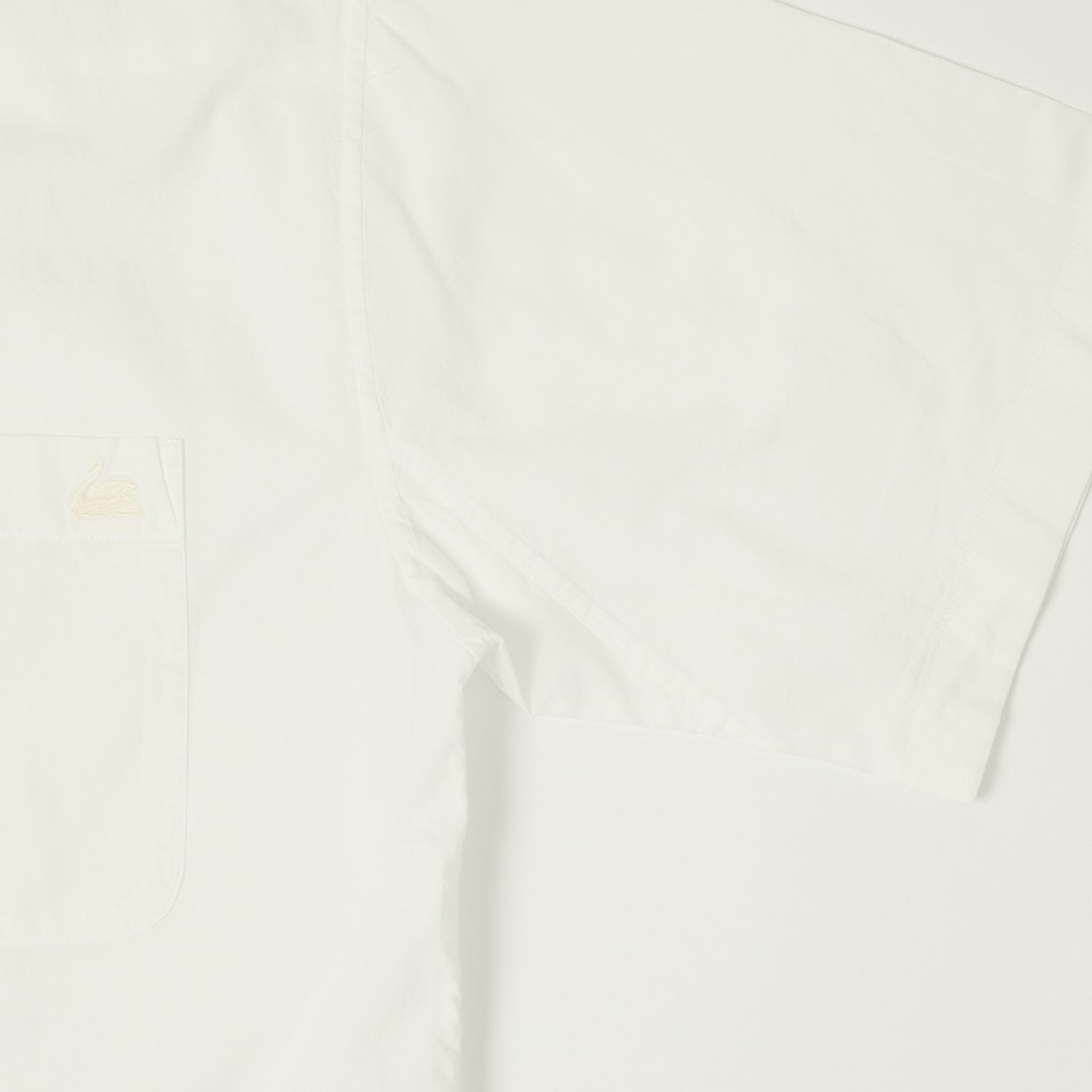 Merz b. Schwanen 'Good Basics' Poplin Short Sleeve Shirt - White