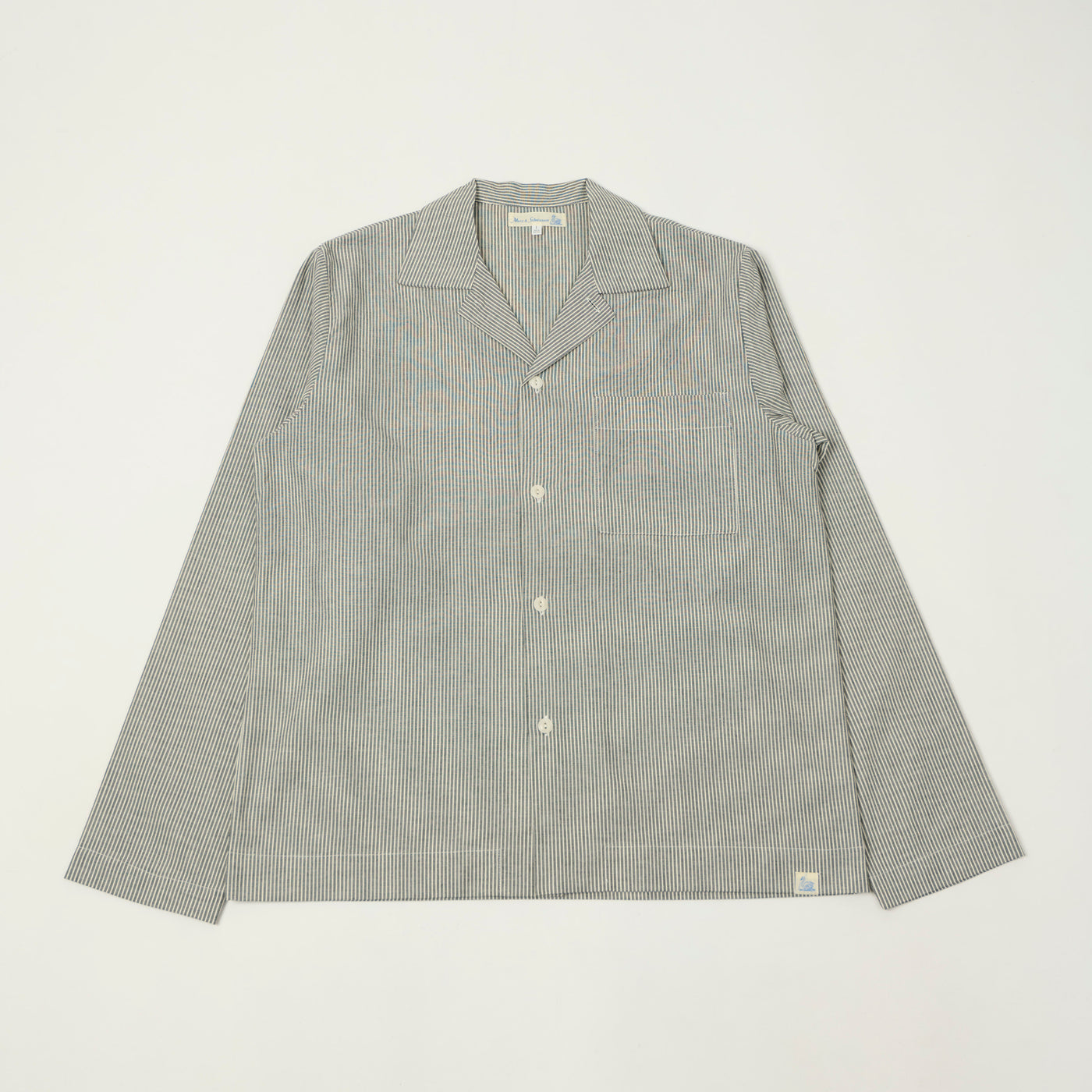 Merz b. Schwanen 'Good Basics' Pyjama Top - Deep Black/Natural