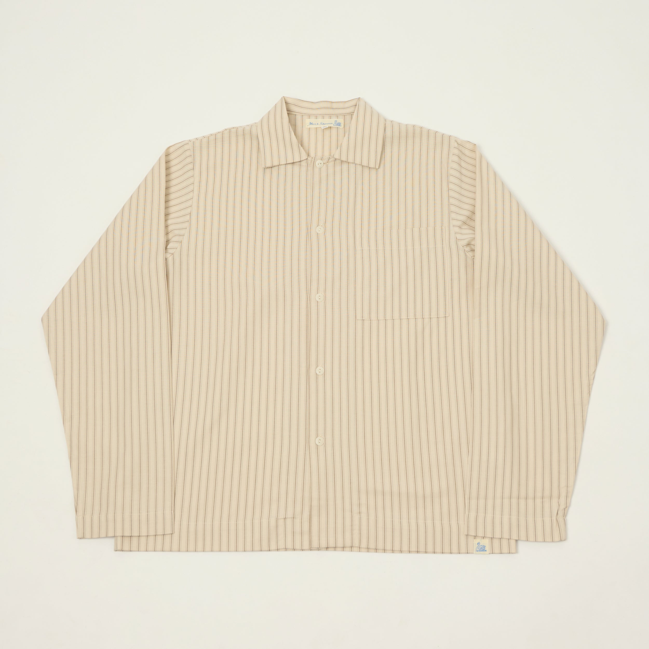 Merz b. Schwanen Pyjama Top - Nature/Chocolate