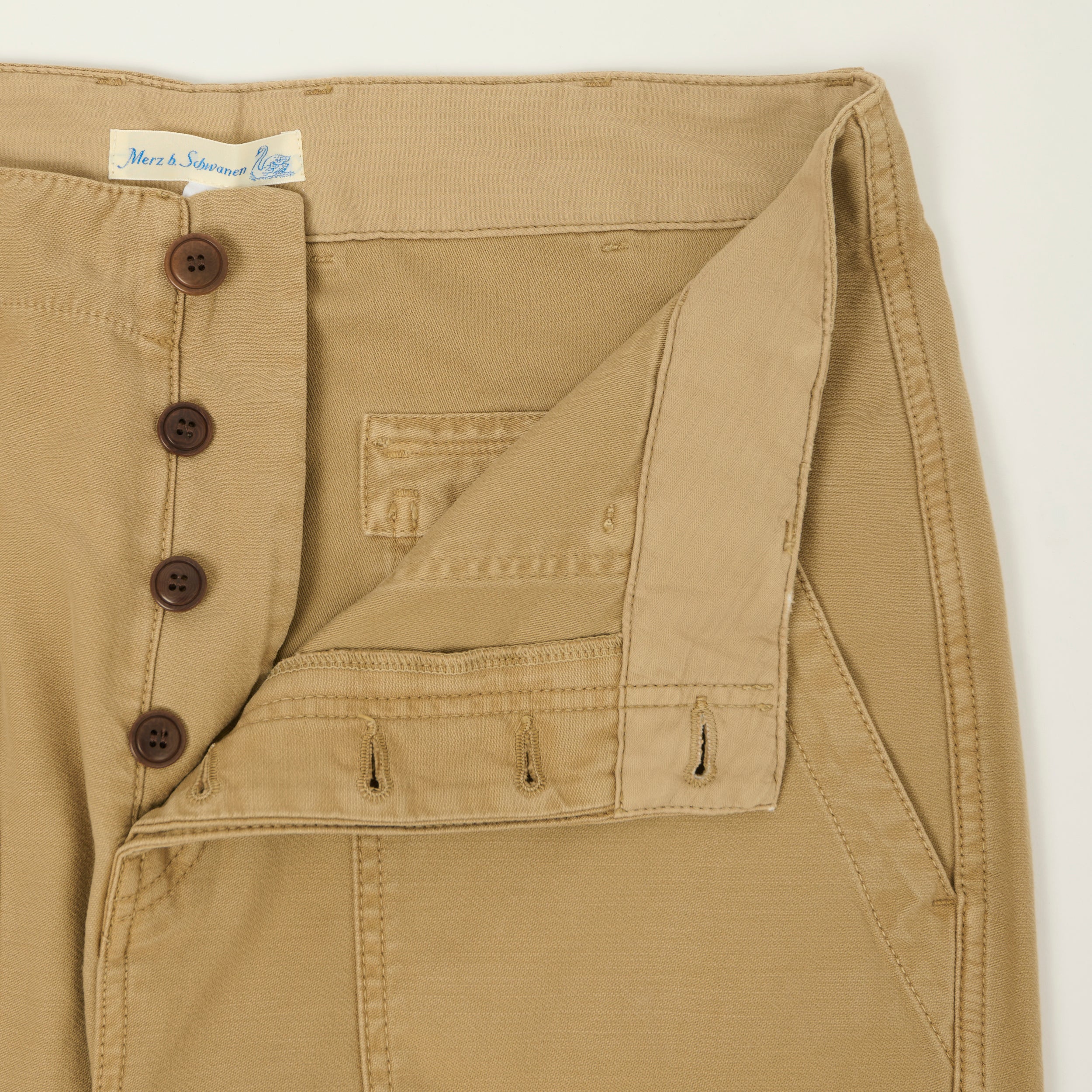 Merz b. Schwanen Reverse Sateen Fatigue Pants - Dusted Khaki