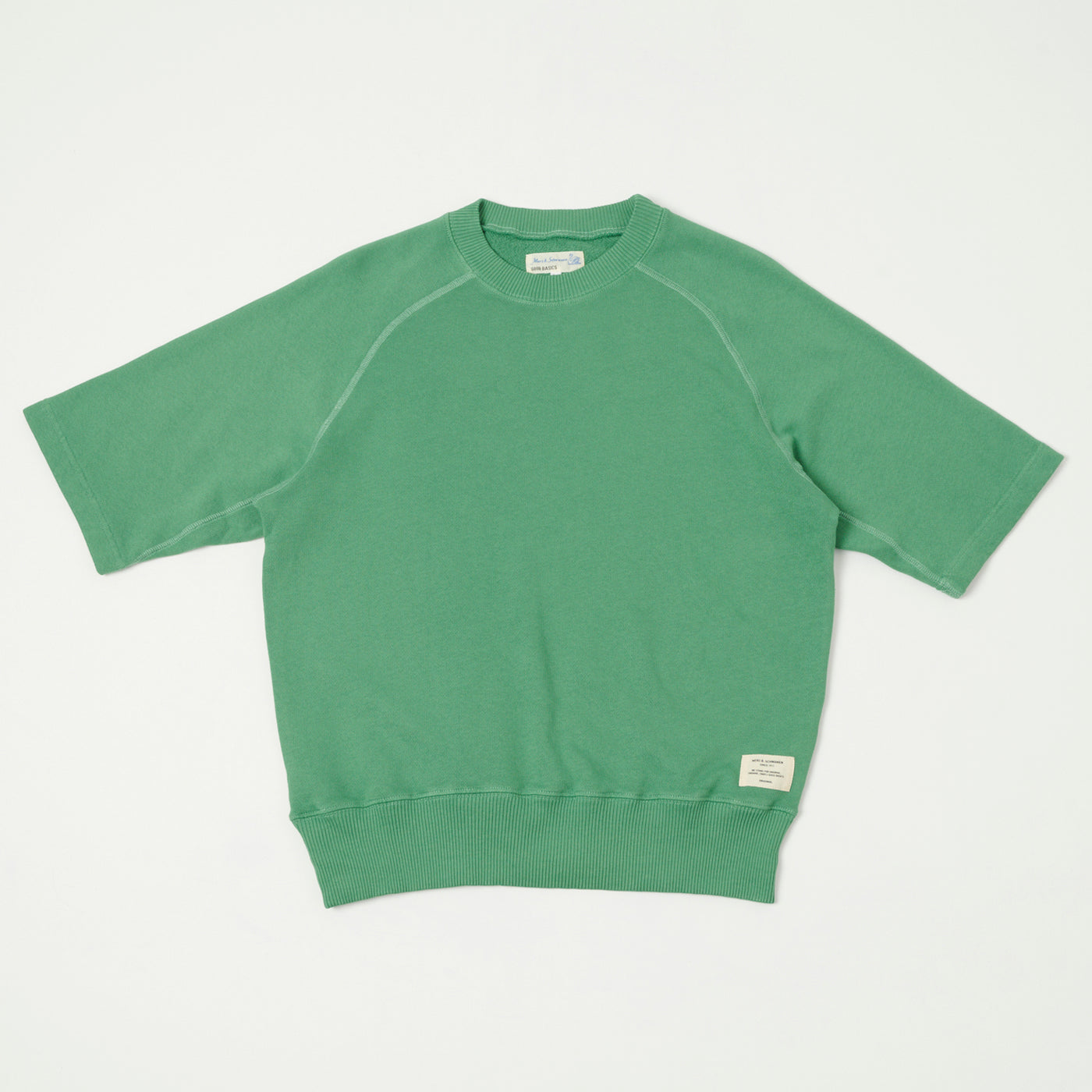 Merz b. Schwanen 'Good Basics' Short Sleeve Sweatshirt - Grass