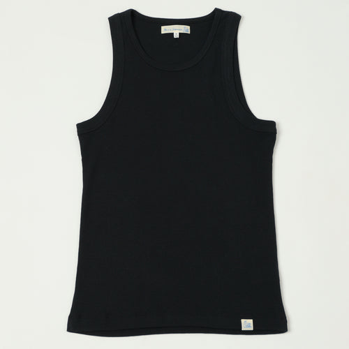 Merz b. Schwanen 'Good Basics' Ribbed Tank Top - Charcoal