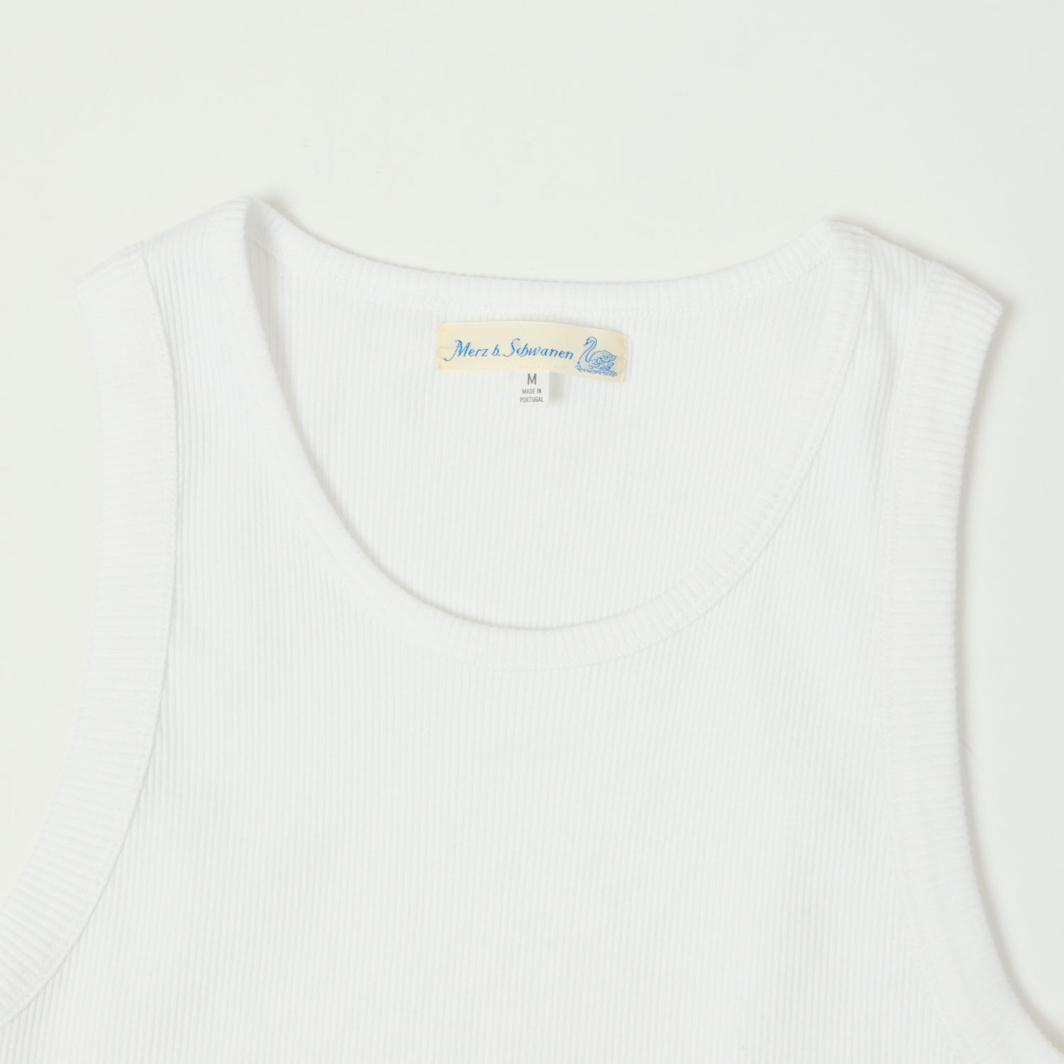Merz b. Schwanen 'Good Basics' Organic Cotton Ribbed Tank Top - White