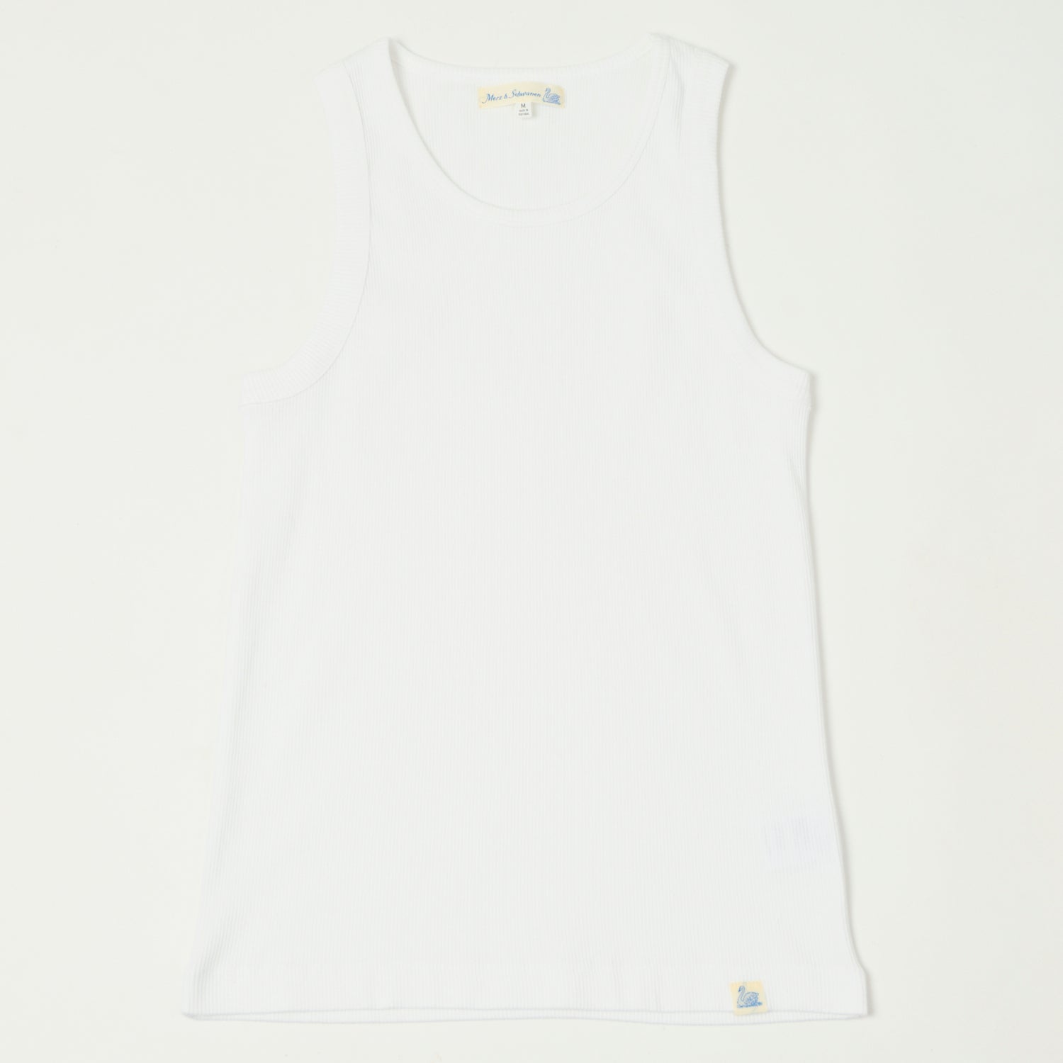 Merz b. Schwanen 'Good Basics' Organic Cotton Ribbed Tank Top - White
