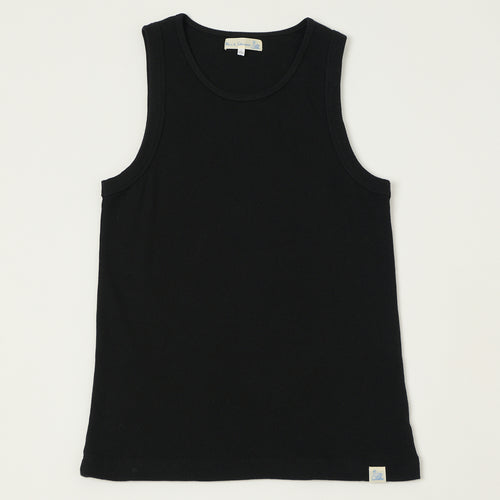 Merz b. Schwanen 'Good Basics' Ribbed Tank Top - Deep Black