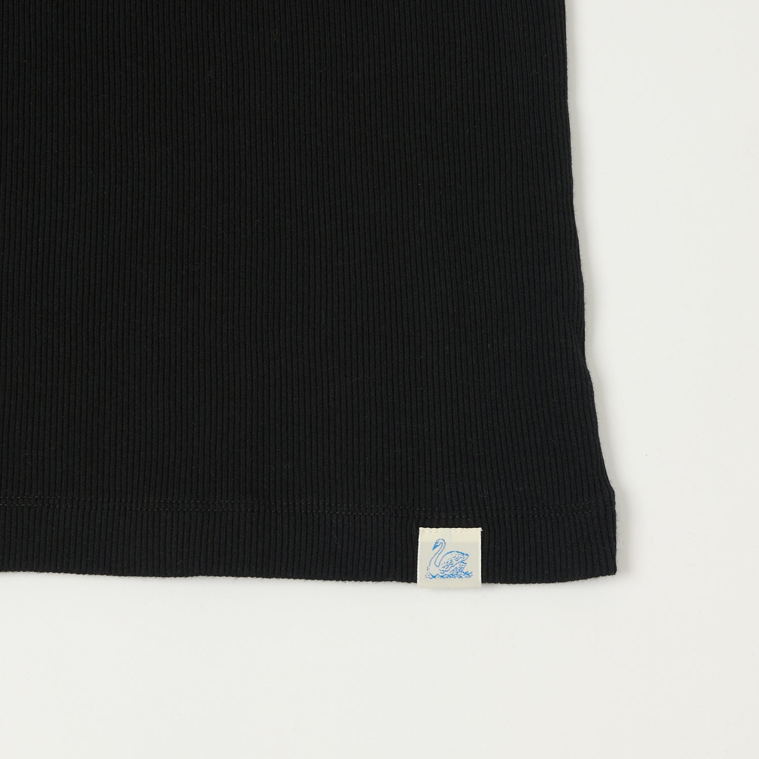 Merz b. Schwanen 'Good Basics' Ribbed Tank Top - Deep Black