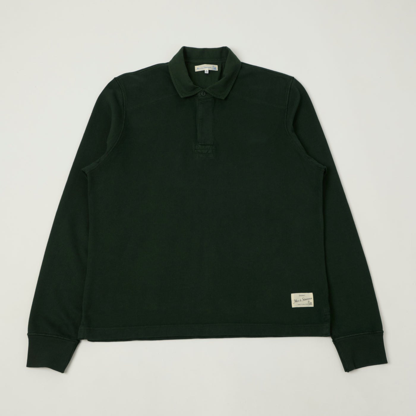 Merz b. Schwanen 'Good Basics' Rugby Shirt - Forest