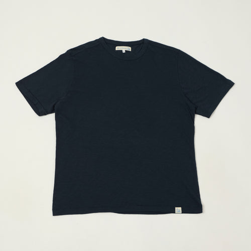 Merz b. Schwanen 'Good Basics' SCT04 Pima Slub Cotton T-Shirt - Deep Blue