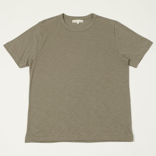 Merz b. Schwanen 'Good Basics' SCT04 Pima Slub Cotton Tee - Vintage Army