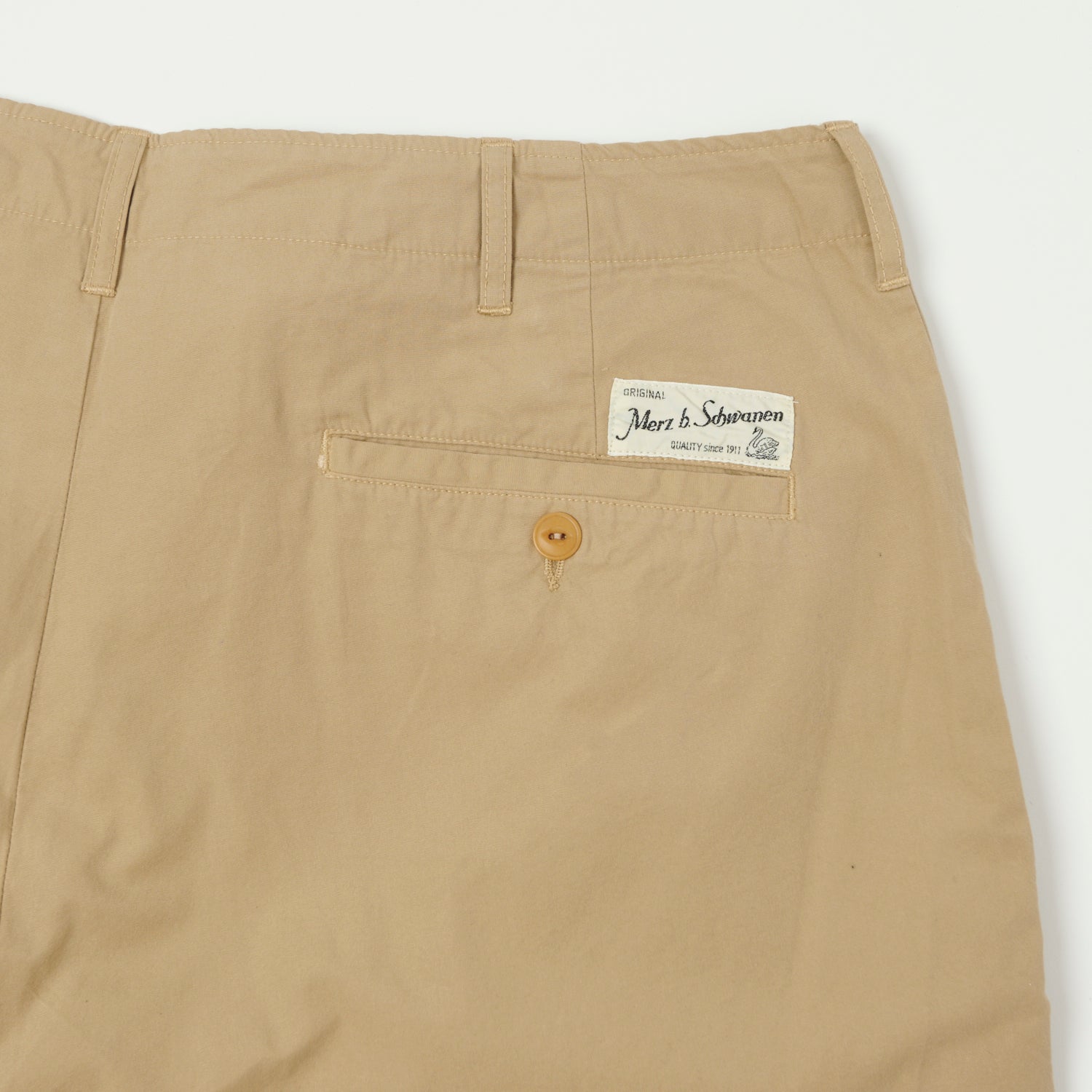 Merz b. Schwanen 'Good Basics' 5.1oz Poplin Shorts - Khaki