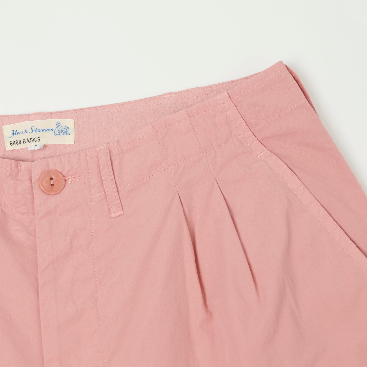 Merz b. Schwanen 'Good Basics' 5.1oz Poplin Shorts - Peach