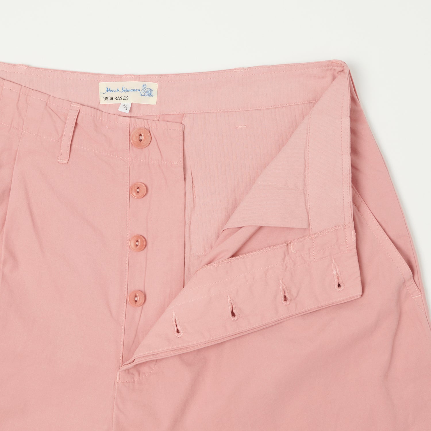 Merz b. Schwanen 'Good Basics' 5.1oz Poplin Shorts - Peach