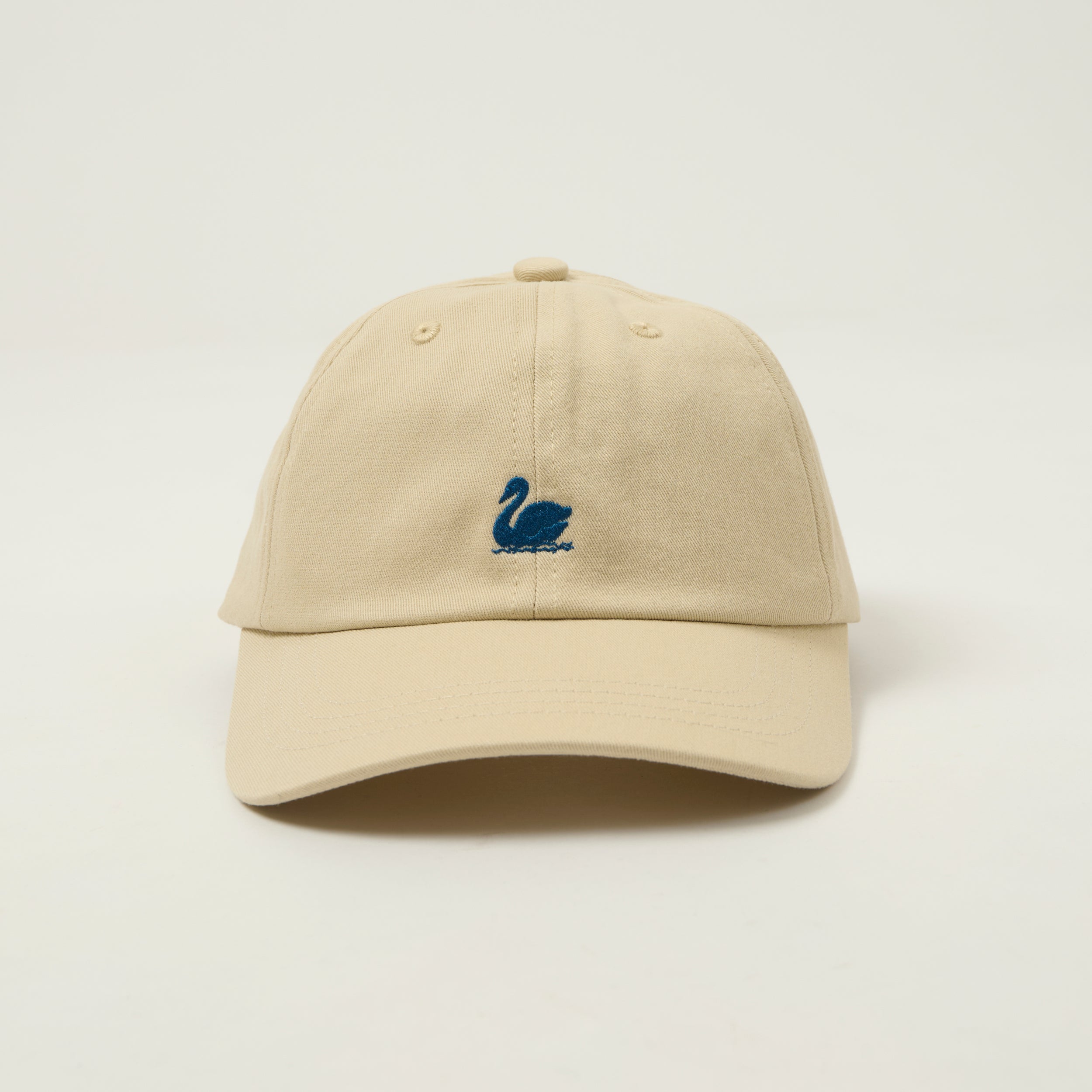 Merz b. Schwanen 'Good Basics' Swan Logo Cap - Light Khaki/Deep Blue