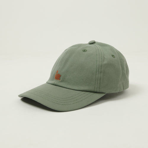 Merz b. Schwanen Swan Logo Cotton Twill Cap - Light Army/Nut
