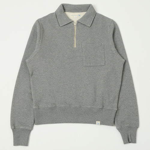 Merz b. Schwanen 'Good Basics' Quarter Zip Sweatshirt - Grey Melange
