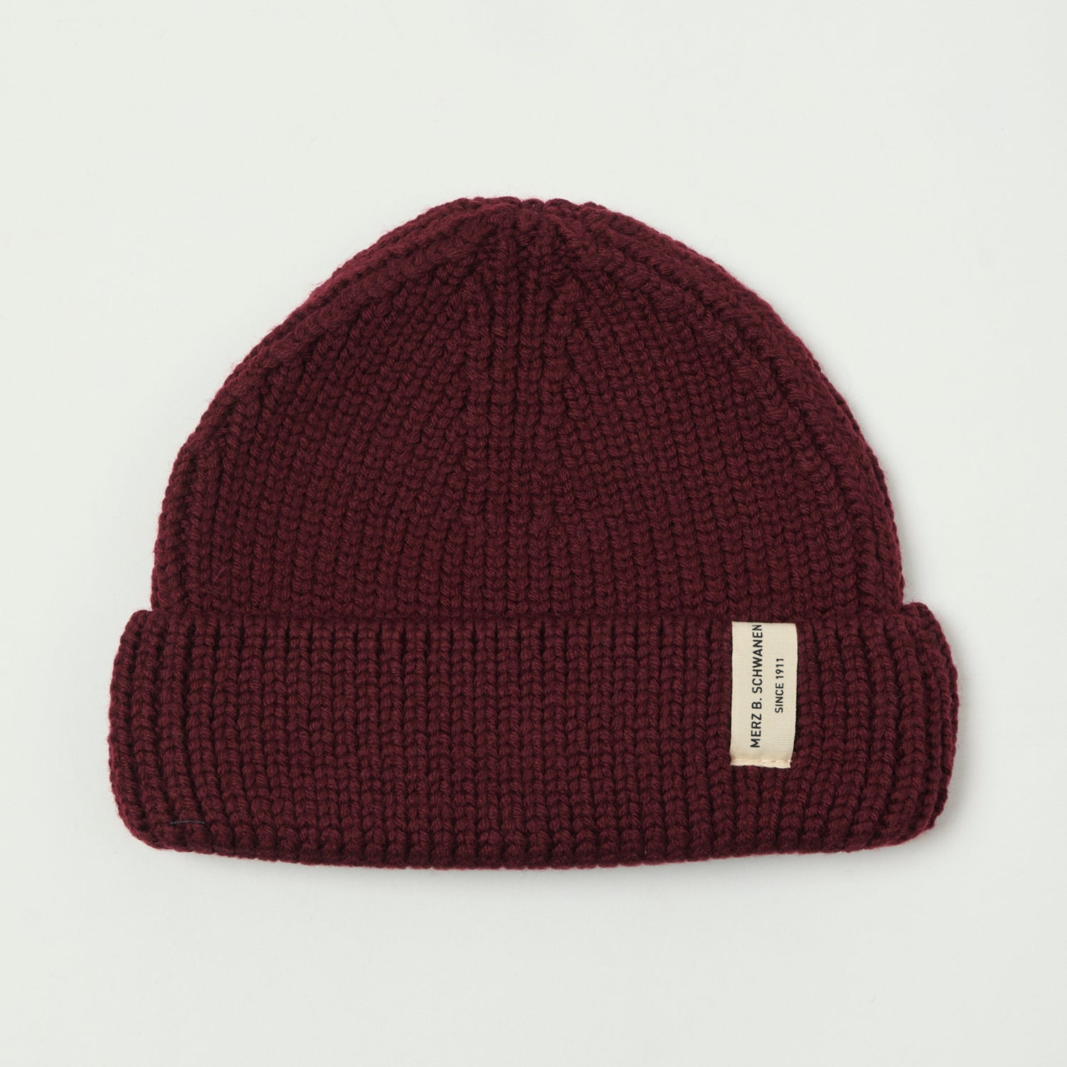 Merz b. Schwanen 'Good Basics' Loose Knit Wool Beanie - Burgundy