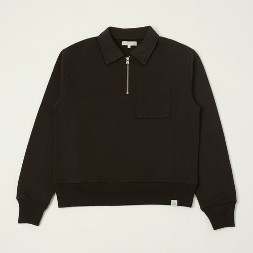 Merz b. Schwanen Quarter Zip Sweatshirt - Espresso