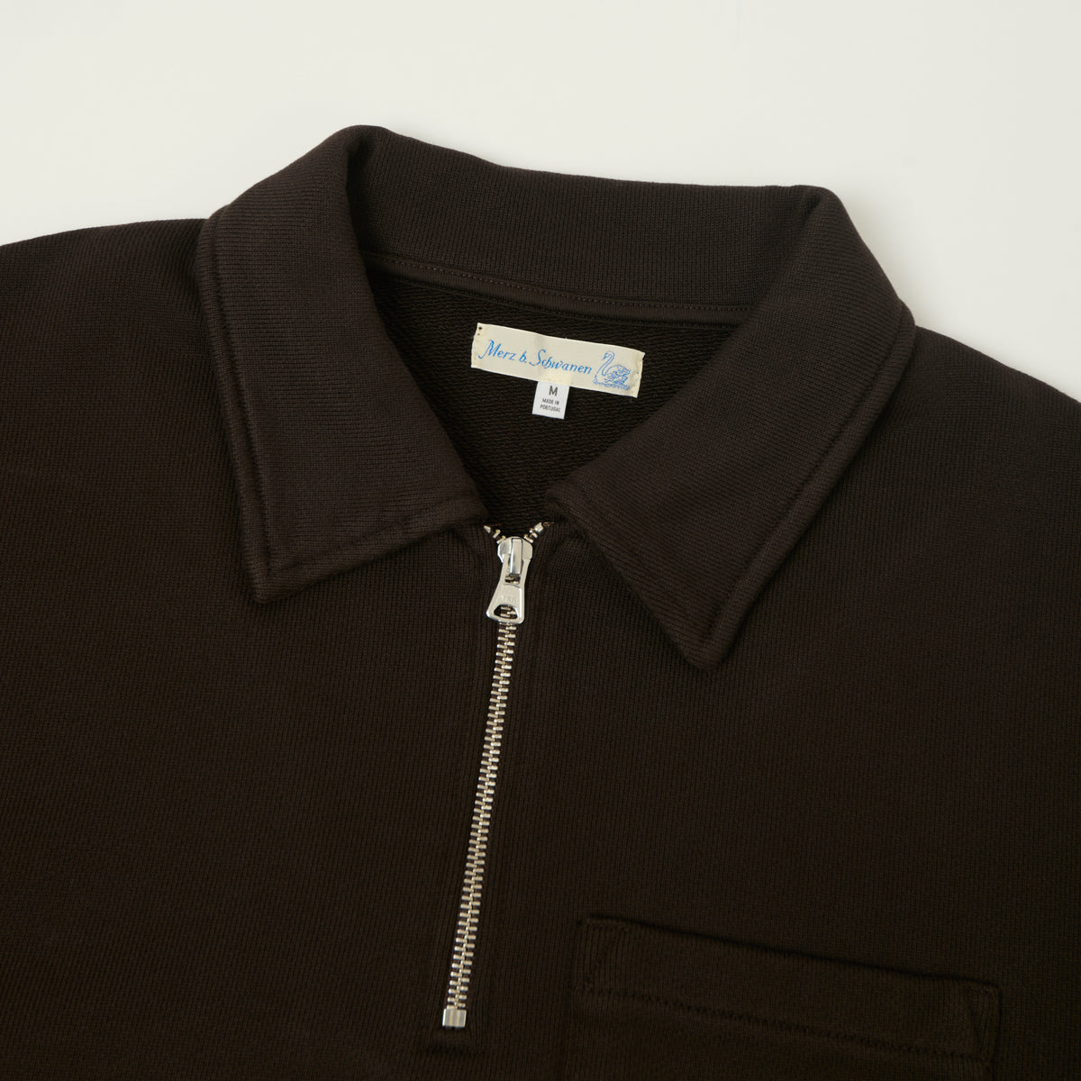 Merz b. Schwanen Quarter Zip Sweatshirt - Espresso