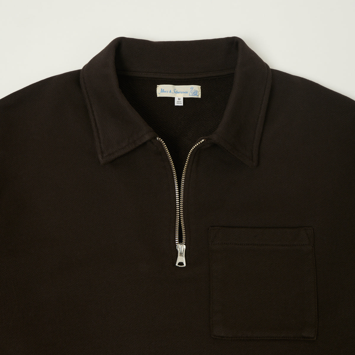 Merz b. Schwanen Quarter Zip Sweatshirt - Espresso