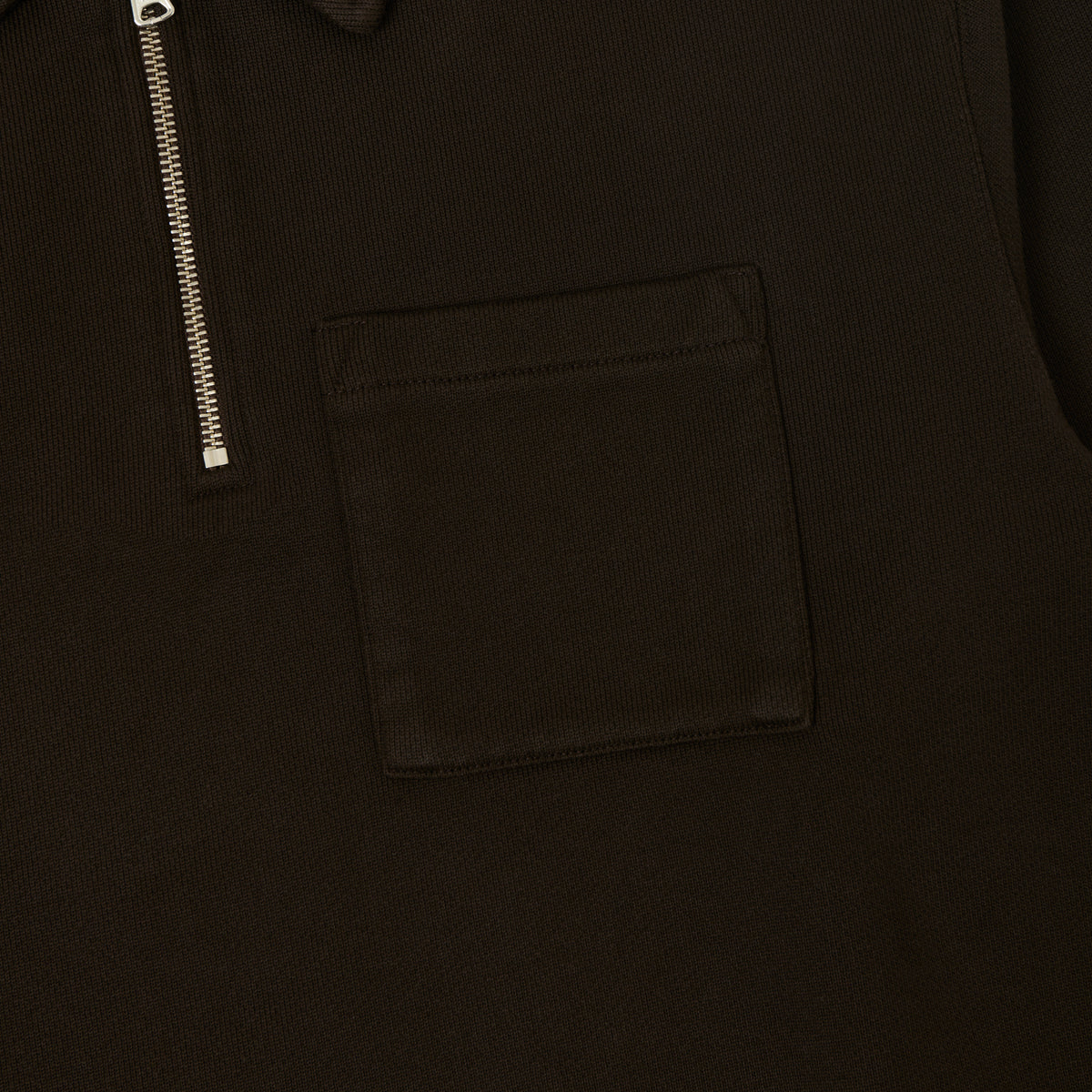 Merz b. Schwanen Quarter Zip Sweatshirt - Espresso