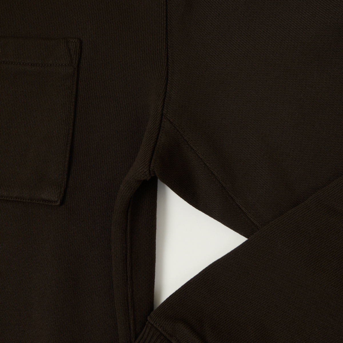 Merz b. Schwanen Quarter Zip Sweatshirt - Espresso