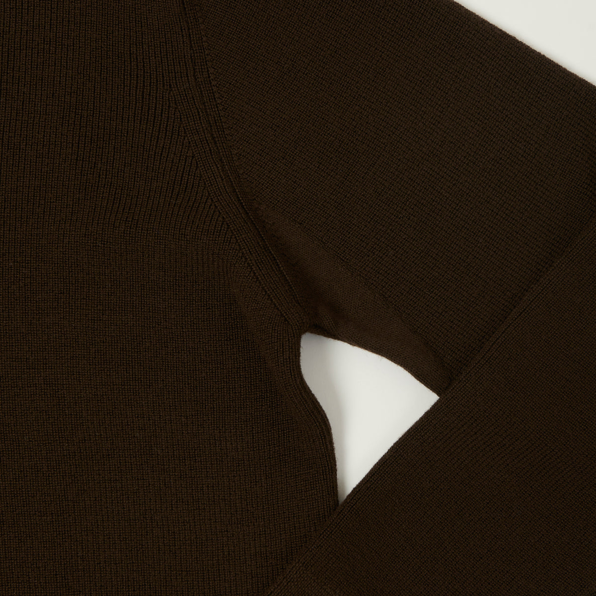 Merz b. Schwanen Merino Wool Quarter Zip Pullover - Coffee