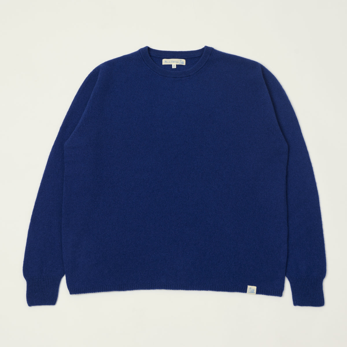 Merz b. Schwanen Lightweight Wool-Silk-Cashmere Sweater - Cornflower Blue