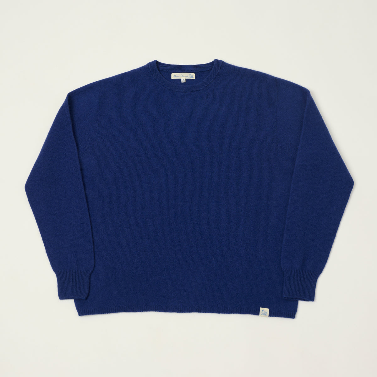 Merz b. Schwanen Lightweight Wool-Silk-Cashmere Sweater - Cornflower Blue