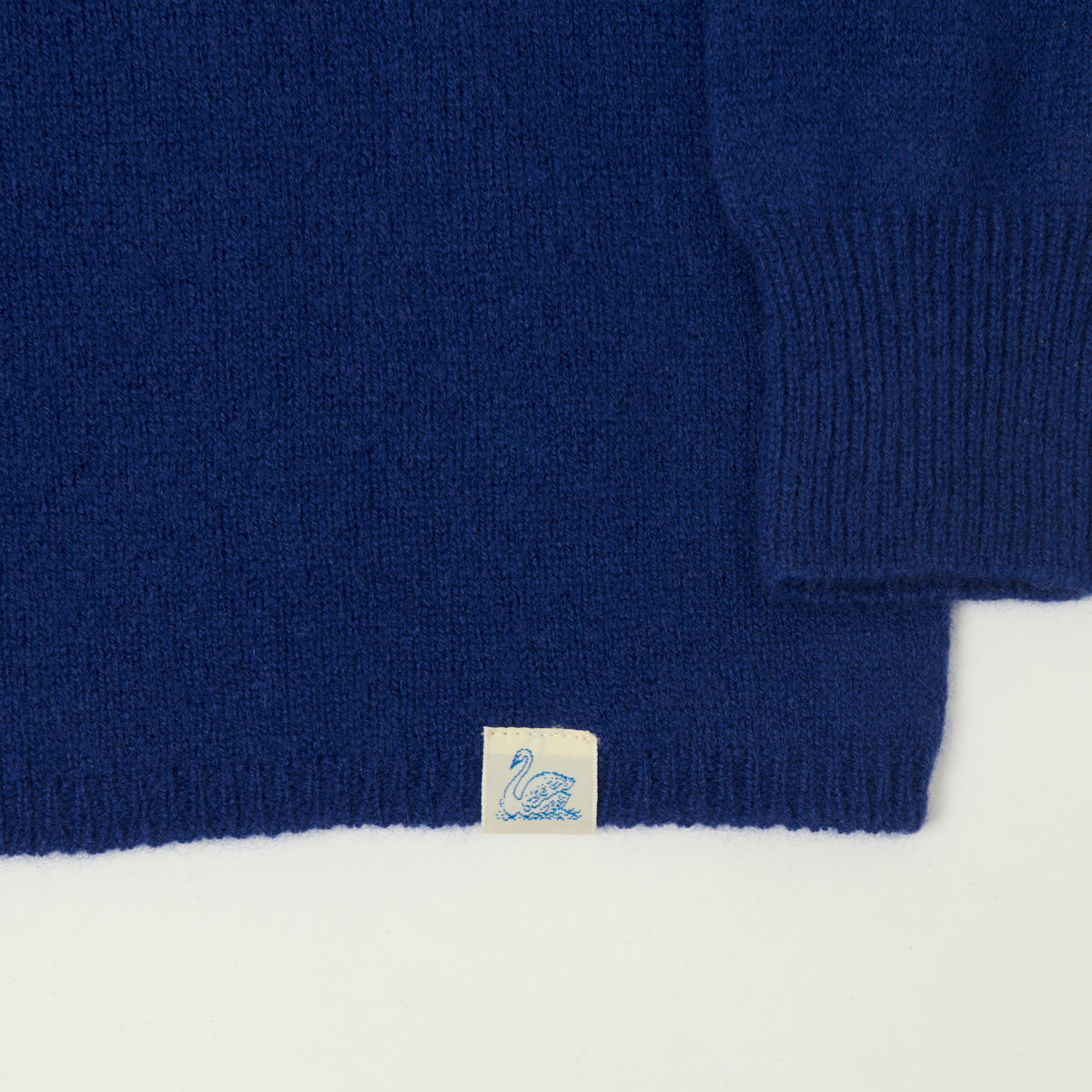 Merz b. Schwanen Lightweight Wool-Silk-Cashmere Sweater - Cornflower Blue