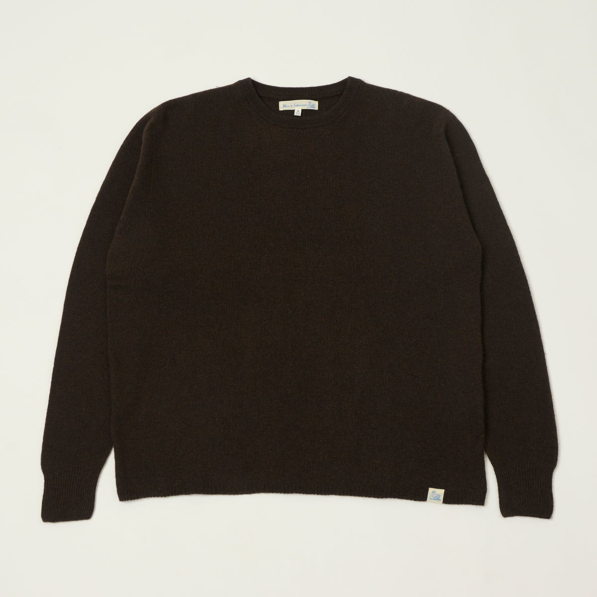 Merz b. Schwanen Lightweight Wool-Silk-Cashmere Sweater - Espresso