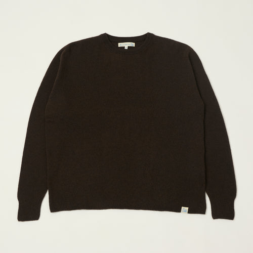 Merz b. Schwanen Lightweight Wool-Silk-Cashmere Sweater - Espresso