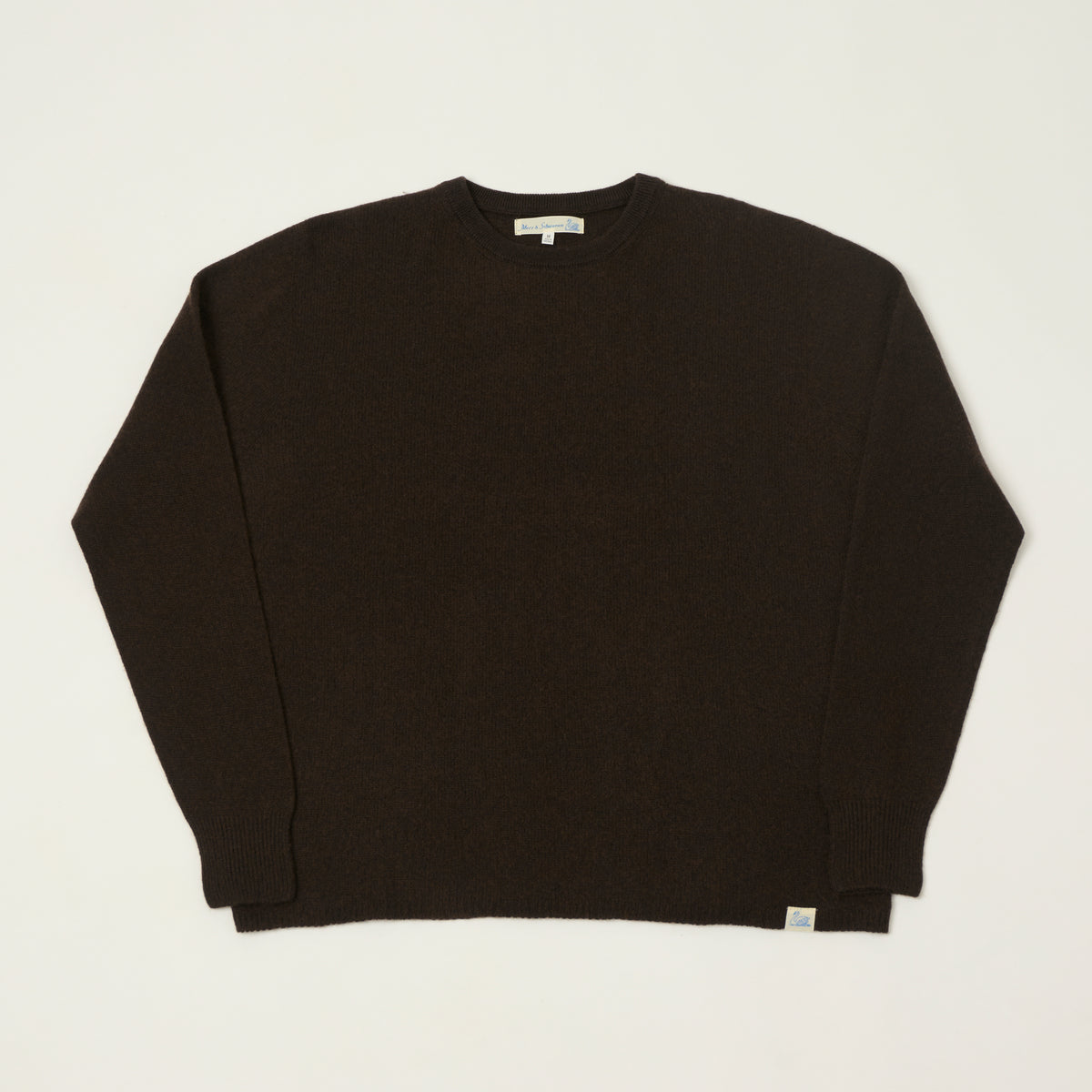 Merz b. Schwanen Lightweight Wool-Silk-Cashmere Sweater - Espresso