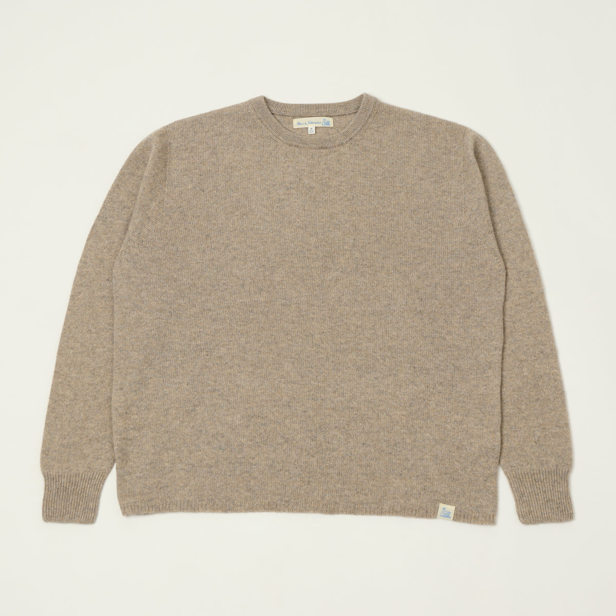 Merz b. Schwanen Lightweight Wool-Silk-Cashmere Sweater - Faded Grain