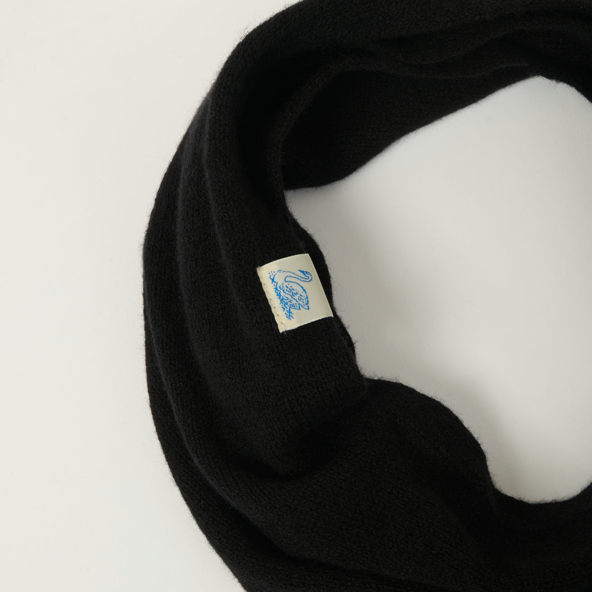 Merz b. Schwanen Merino/Cashmere/Silk Small Triangle Scarf - Deep Black