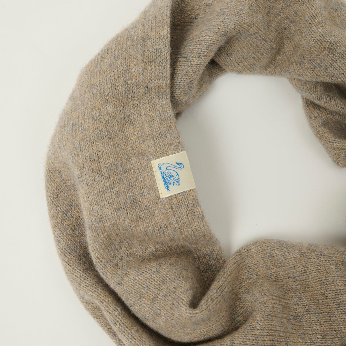 Merz b. Schwanen Merino/Cashmere/Silk Small Triangle Scarf - Faded Grain