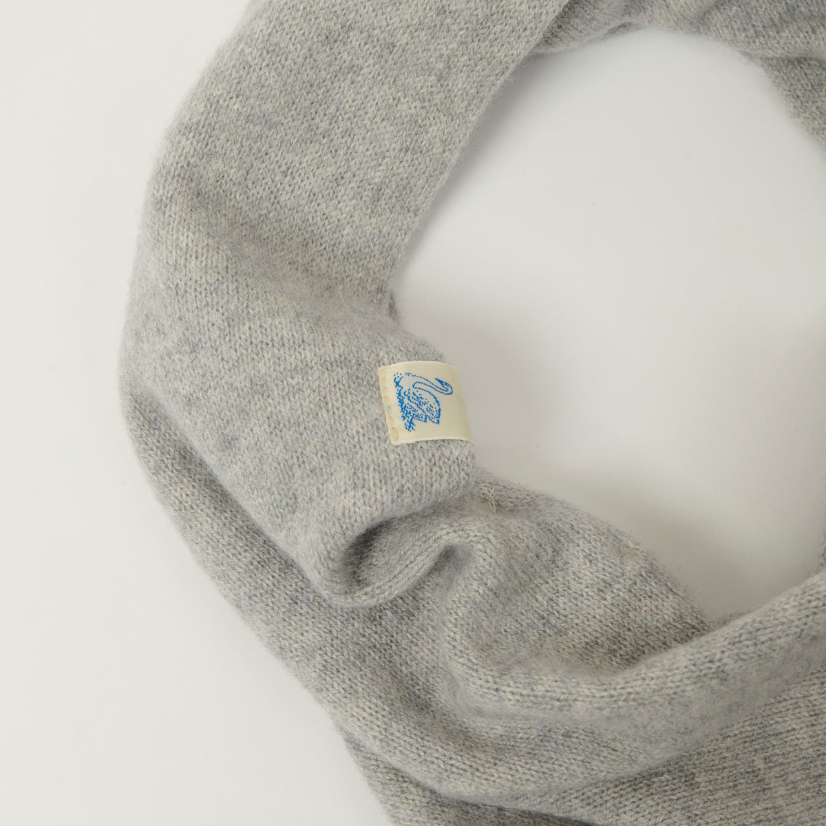 Merz b. Schwanen Merino/Cashmere/Silk Small Triangle Scarf - Grey Melange