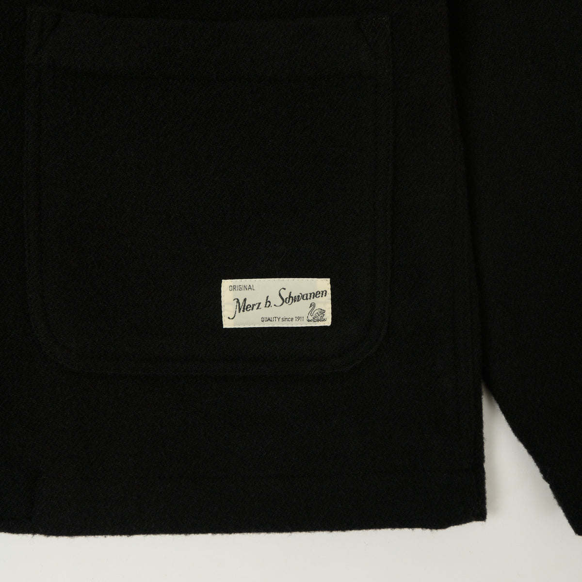 Merz b. Schwanen Relaxed Fit Wool Unisex Jacket - Deep Black