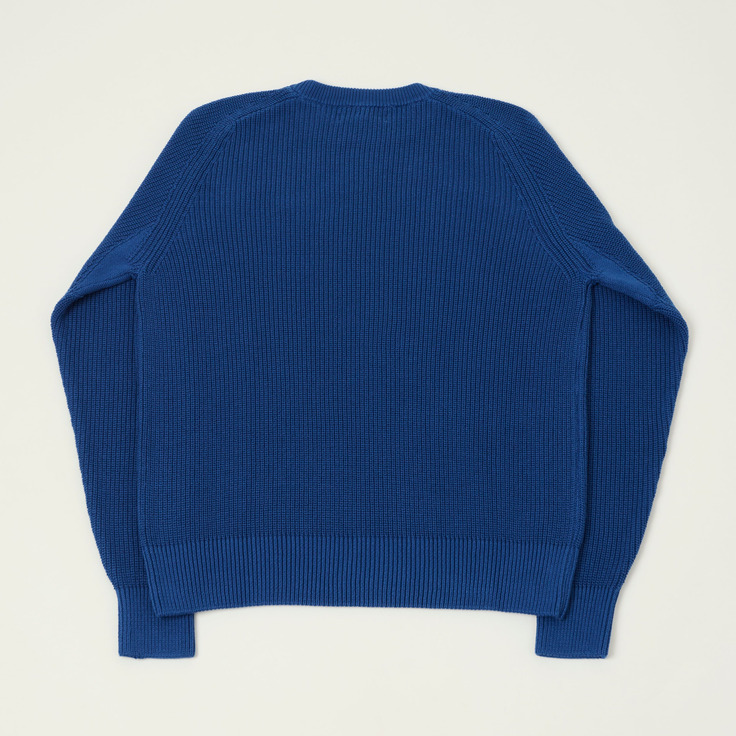 Merz b. Schwanen 'Good Basics' Cotton Ribbed Sweater - Carbon Blue