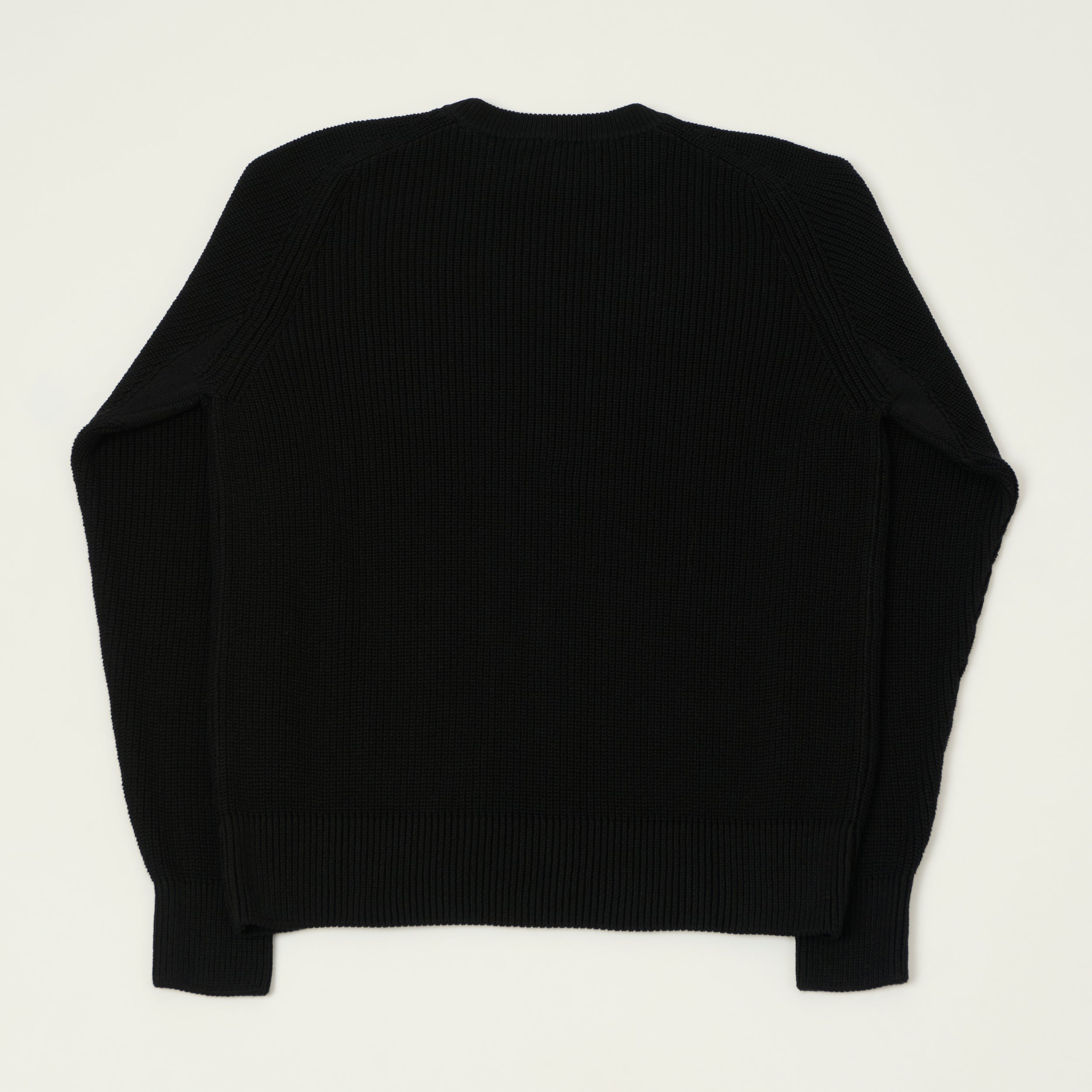 Merz b. Schwanen 'Good Basics' Cotton Ribbed Sweater - Deep Black