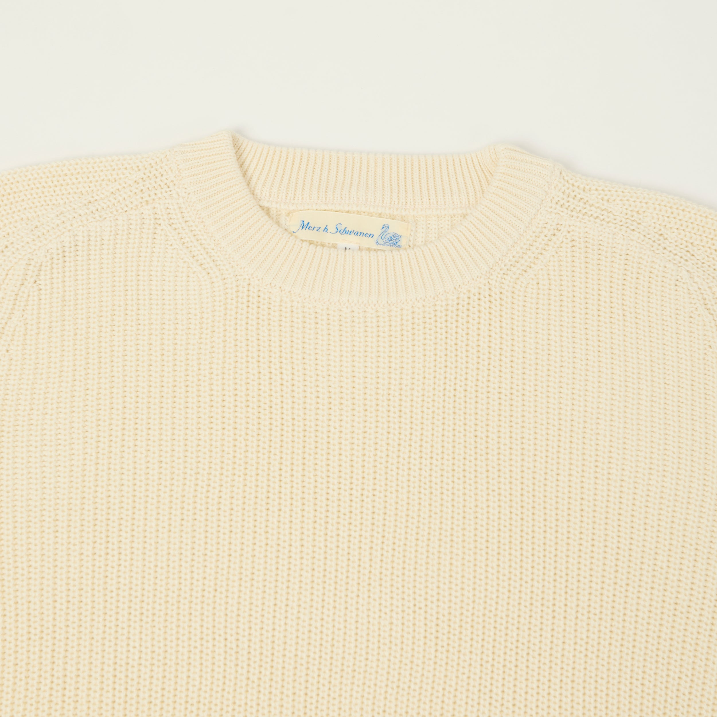 Merz b. Schwanen 'Good Basics' Cotton Ribbed Sweater - Nature