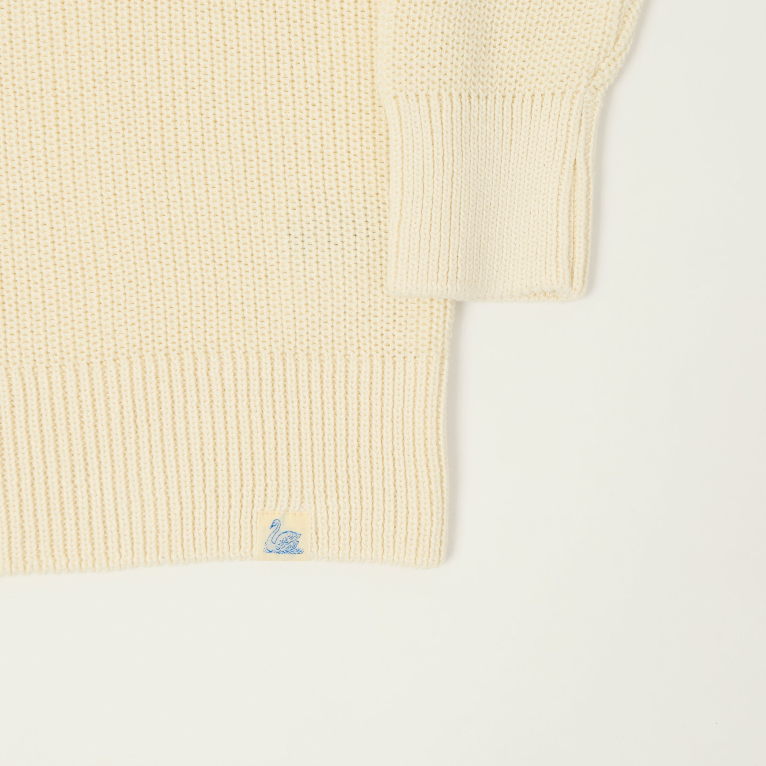 Merz b. Schwanen 'Good Basics' Cotton Ribbed Sweater - Nature