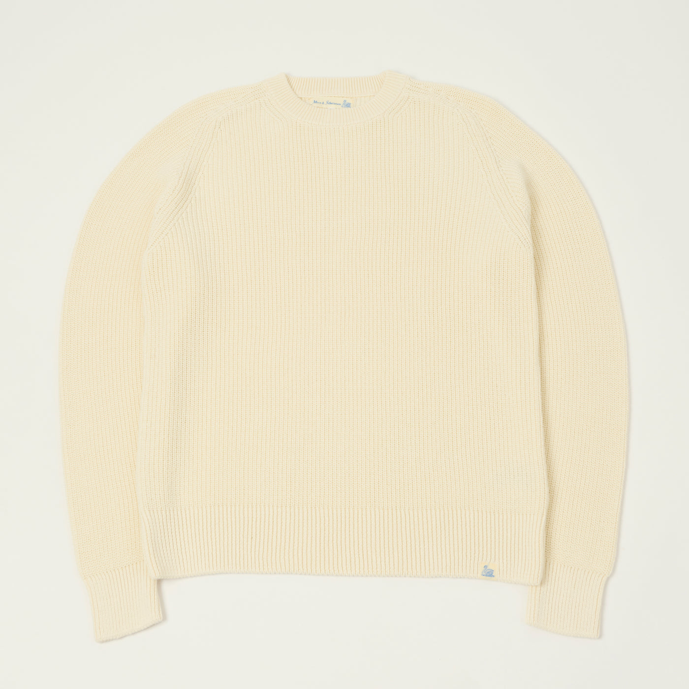 Merz b. Schwanen 'Good Basics' Cotton Ribbed Sweater - Nature