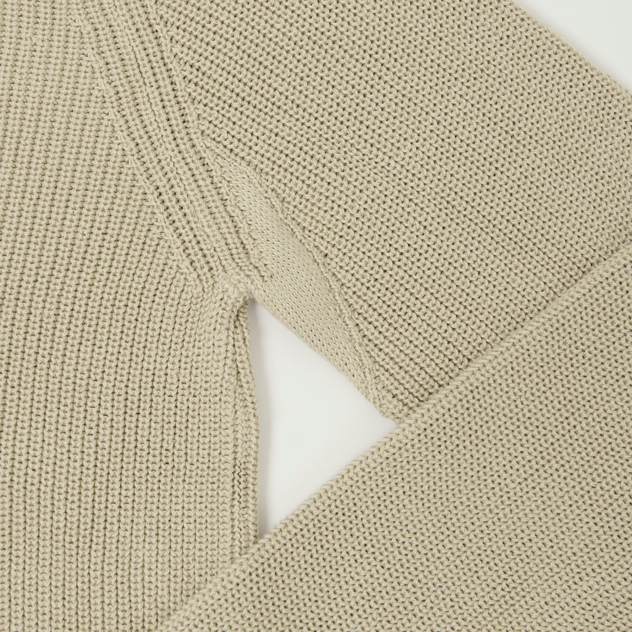 Merz b. Schwanen 'Good Basics' Cotton Ribbed Sweater - Sand