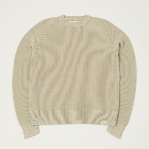 Merz b. Schwanen 'Good Basics' Cotton Ribbed Sweater - Sand