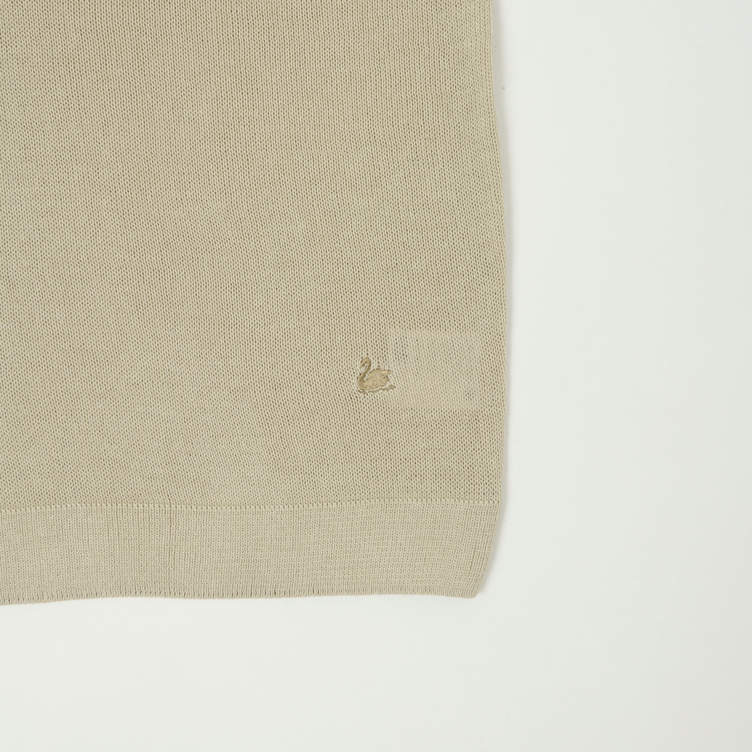 Merz b. Schwanen 'Good Basics' Knitted Polo Shirt - Sand