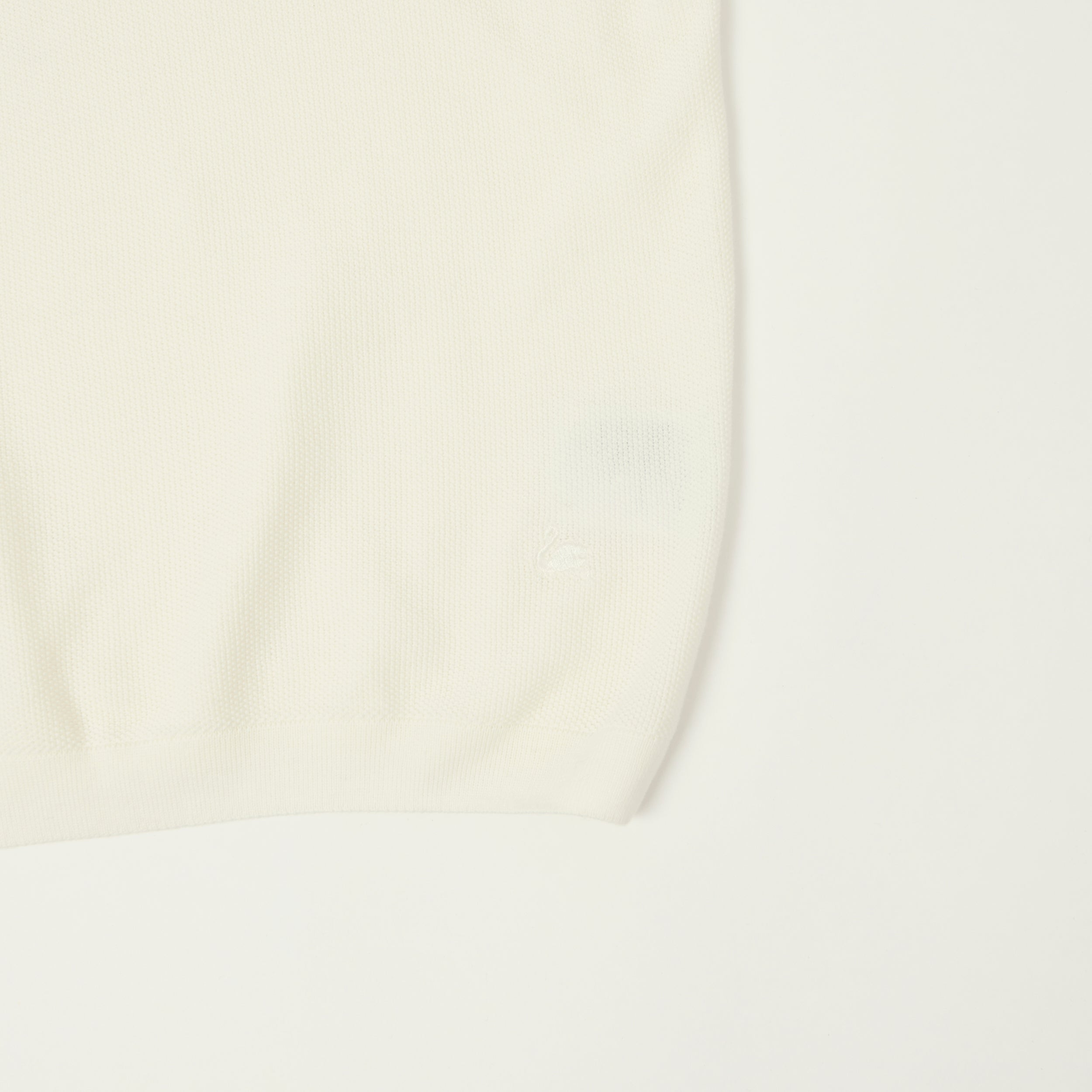 Merz b. Schwanen 'Good Basics' Plant Based Pique Polo Shirt - White