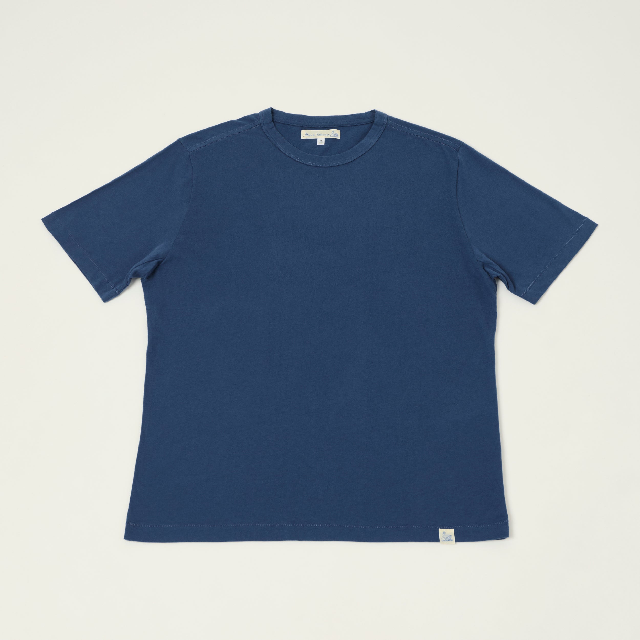 Merz b. Schwanen 'Good Basics' Pima Cotton T-Shirt - Indigo