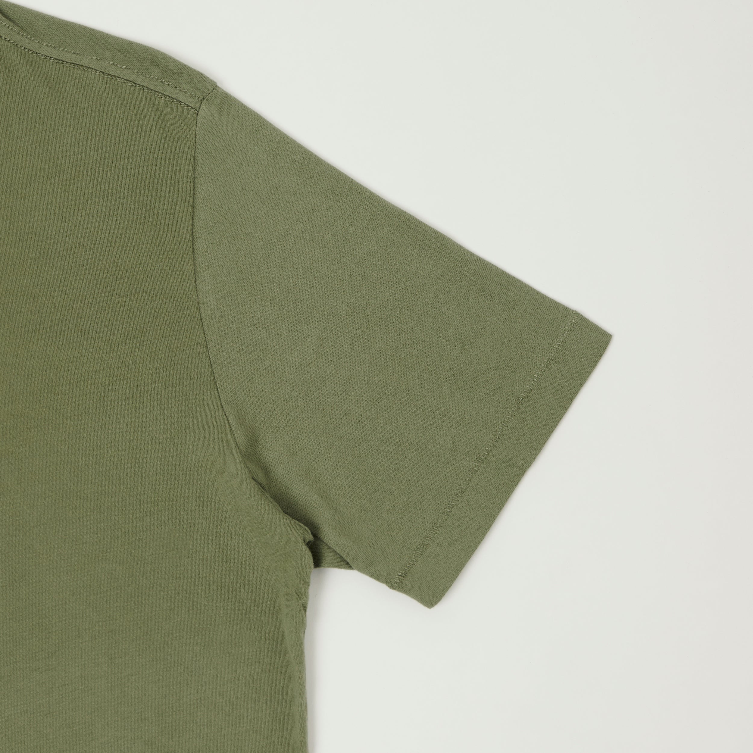 Merz b. Schwanen 'Good Basics' Pima Cotton T-Shirt - Light Army