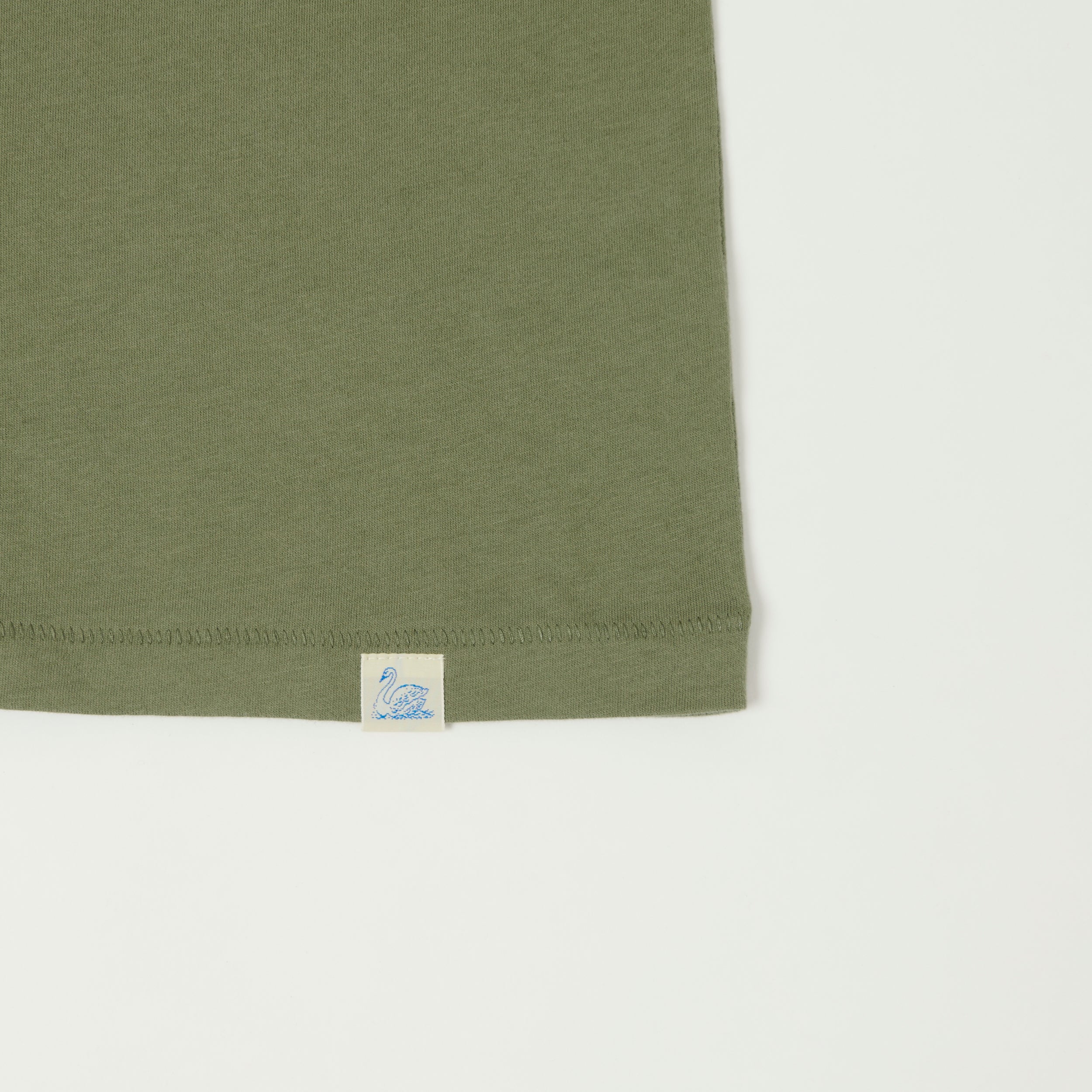 Merz b. Schwanen 'Good Basics' Pima Cotton T-Shirt - Light Army